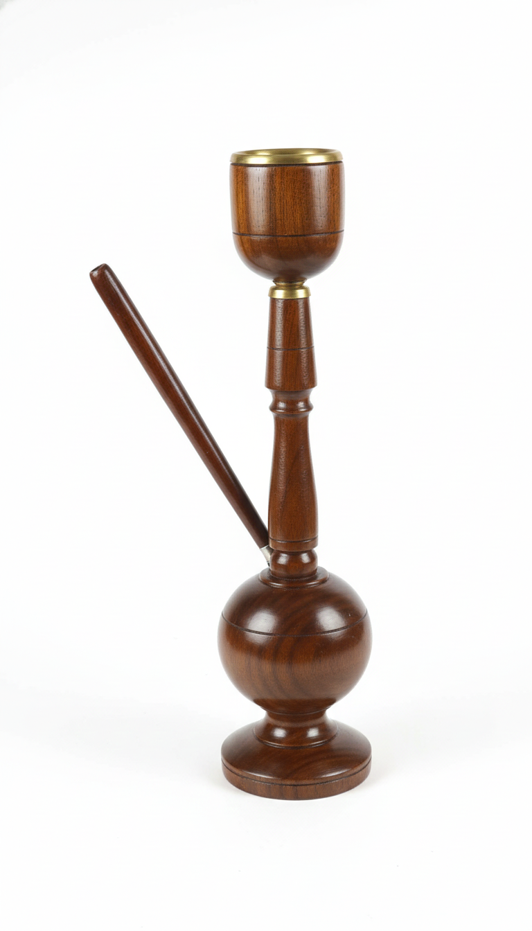 WOODEN HUKKA ETHNIC HANDICRAFT FOR HOME DECOR