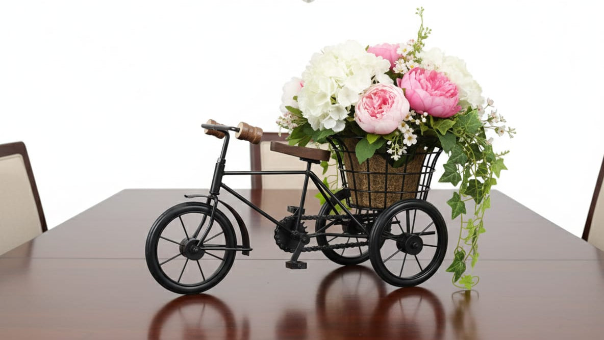 Metal Tricycle Flower Pot Holder