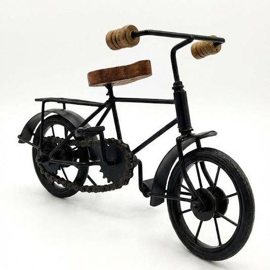 Rustic Elegance: Decorative Wood & Iron Bicycle